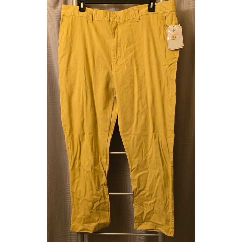 Hallstatt Authentic Clothiers Mens Mustard Yellow Chino Pants 42x30 NWT